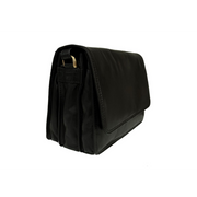 Nova Leathers - Medium 2/3 Flap Organiser - 6768 Black - Bags