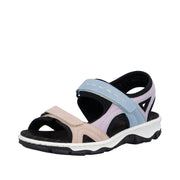 Rieker - 68866-93 - Carnation/Mauve/Aqua/Schwarz - Sandals