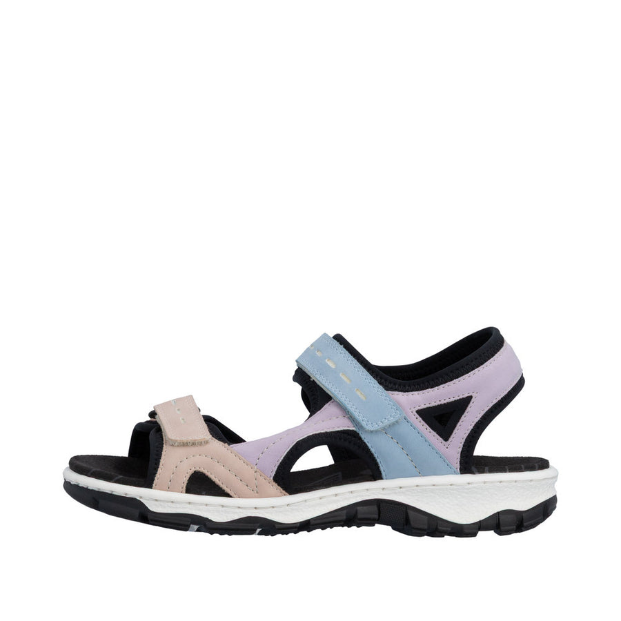 Rieker - 68866-93 - Carnation/Mauve/Aqua/Schwarz - Sandals