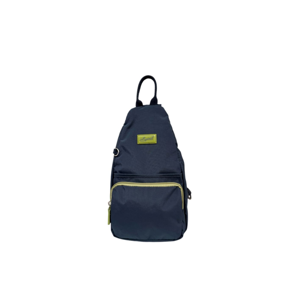 Nova Leathers - Small Single Strap Backpack 7343 - Navy/Citrus - Bags