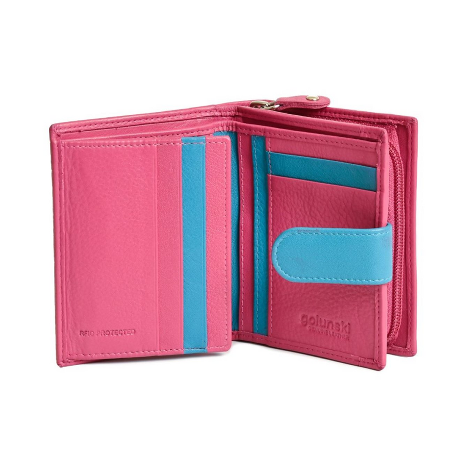 Golunski - 8-006 L.W.Purse - 8-006FT - Fushia/Turq - Purses and Wallets