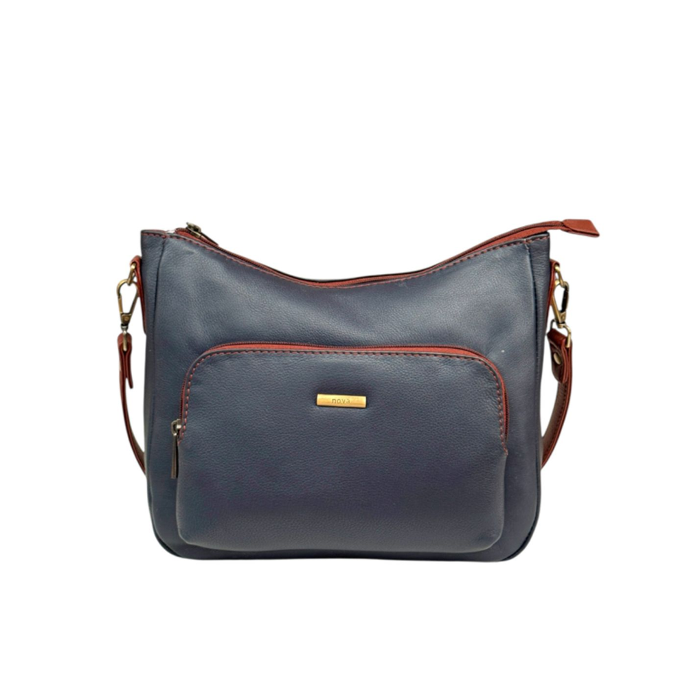 Nova Leathers - Short Shoulder - 8105 Navy Tan - Bags