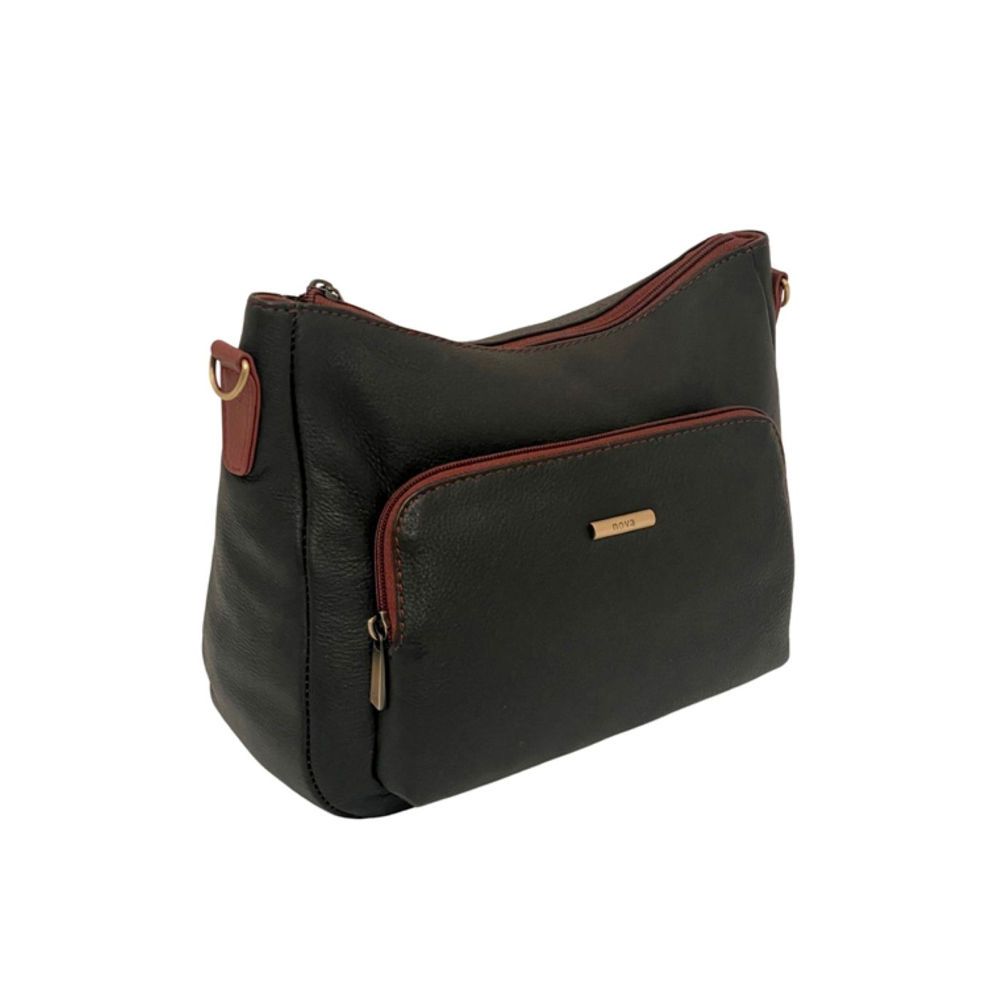 Nova Leathers - Short Shoulder - 8105 Black Tan - Bags