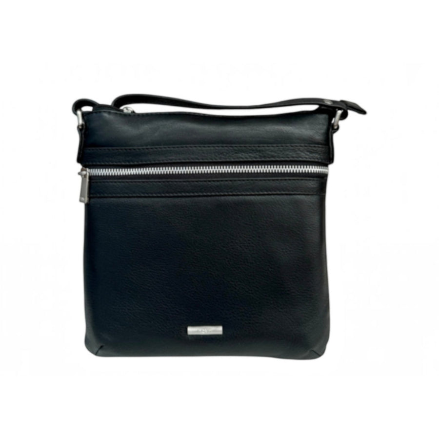 Nova Leathers - Square X-Body Bag - 8718 Black
