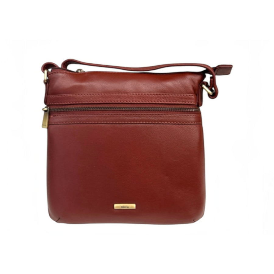 Nova Leathers - Square X-Body Bag - 8718 Tan