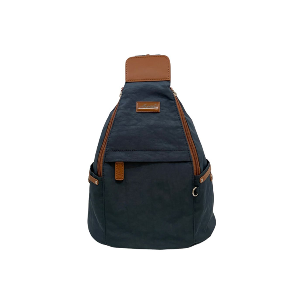 Nova Leathers - Backpack 9894 - Navy/Tan - Bags