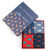 Miss Sparrow - Boys 4-6 Years Little Prince Socks Gift Box - Navy - Socks