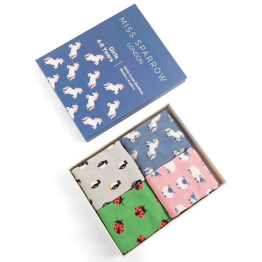 Miss Sparrow - Girls 4-6 Years Little Princess Socks Gift Box - Pink - Socks