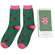 Miss Sparrow - BS031 - Women's Matchbox Socks Ladybug - Multi