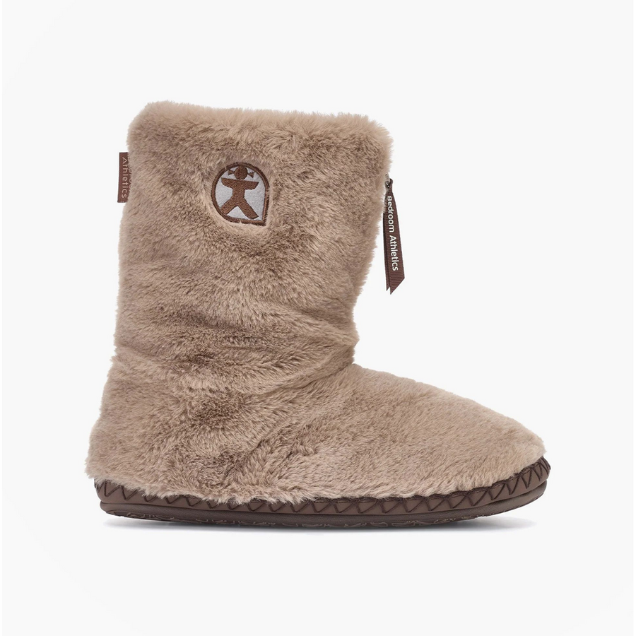 Bedroom Athletics - Monroe Classic Faux Fur Slipper Boot - Taupe / Deep Taupe - Slippers