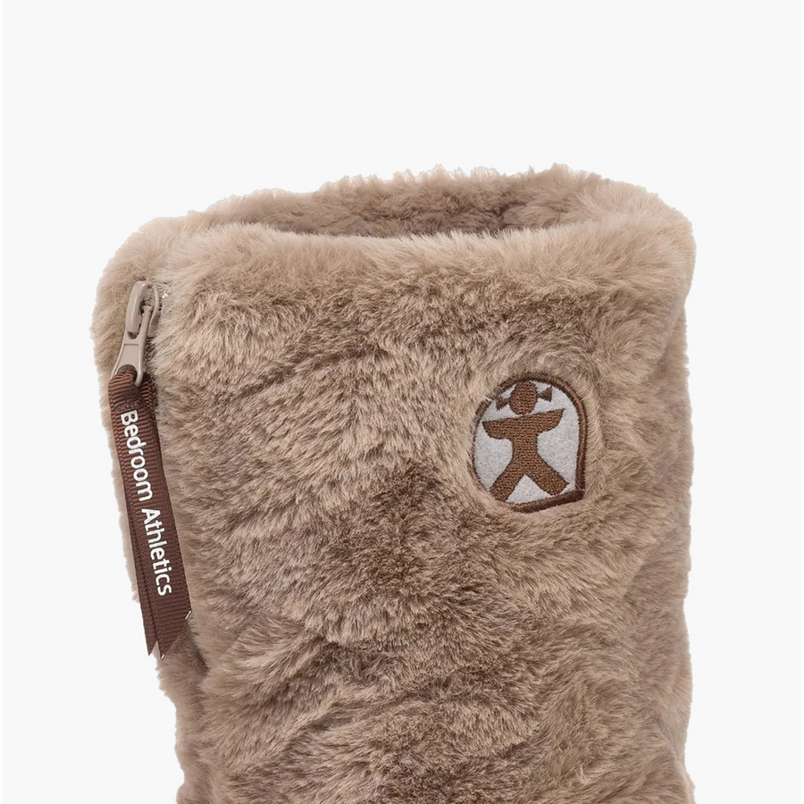 Bedroom Athletics - Monroe Classic Faux Fur Slipper Boot - Taupe / Deep Taupe - Slippers