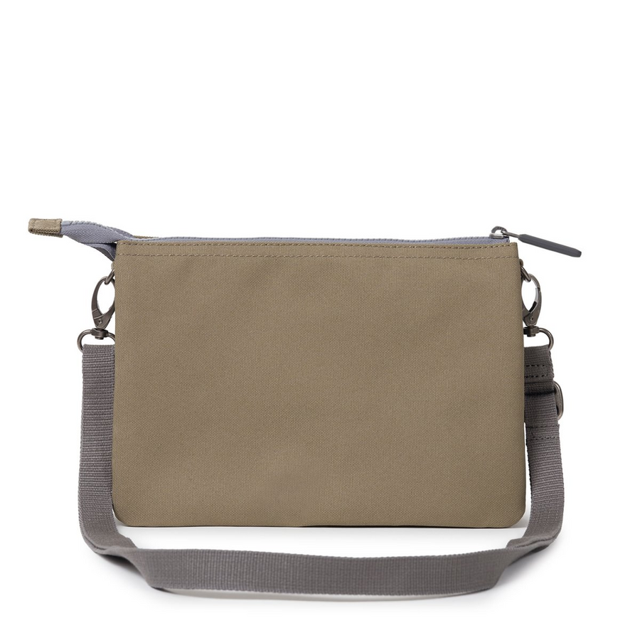 Roka - Carnaby Crossbody Taupe XL Recycled Canvas - Bags