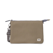 Roka - Carnaby Crossbody Taupe XL Recycled Canvas - Bags
