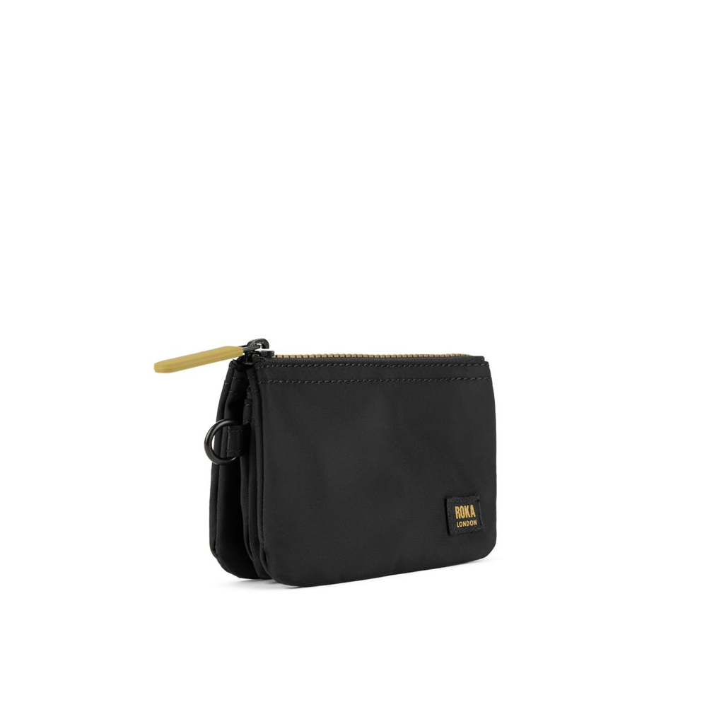 Roka - Gold Label Carnaby Small Wallet in Black Nylon