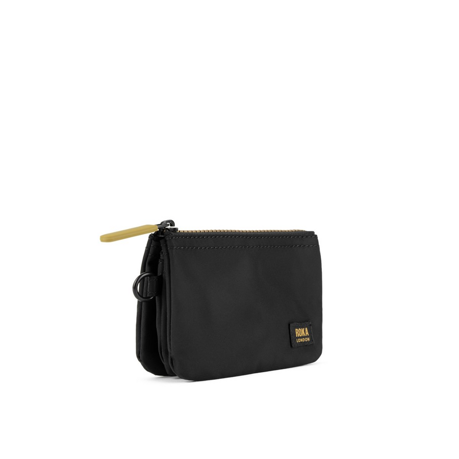 Roka - Gold Label Carnaby Small Wallet in Black Nylon