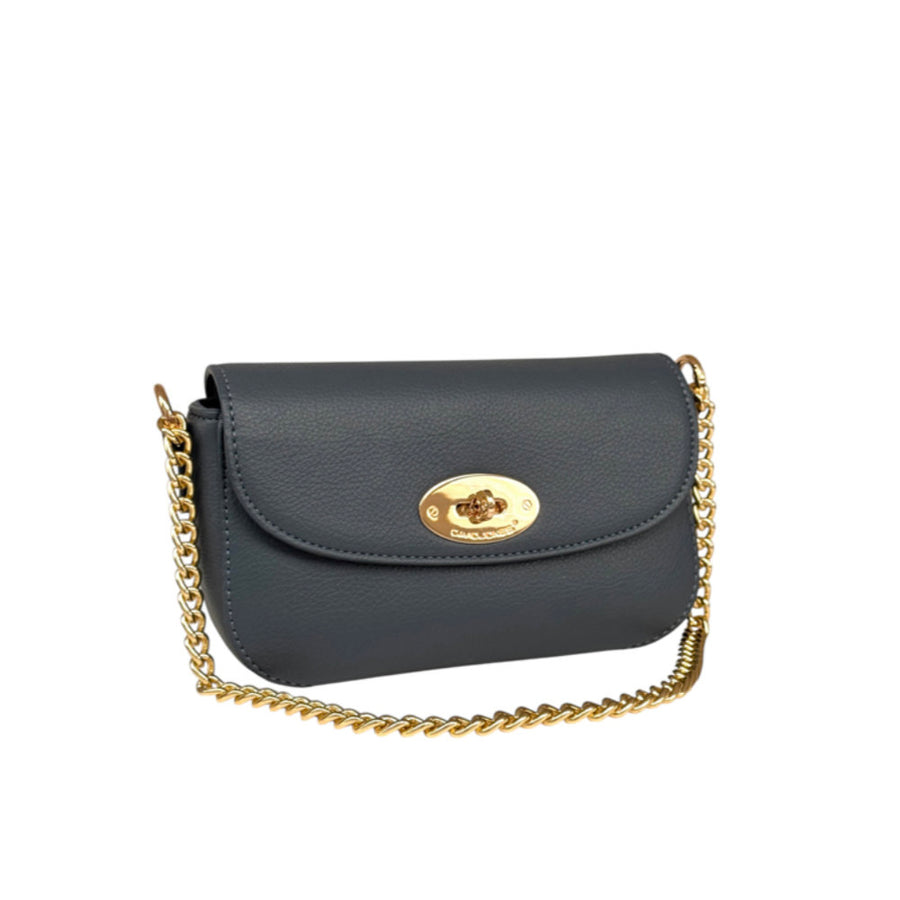 Nova Leathers - Occasion Half Flap Shoulder Bag - Cm7265 Bering Sea