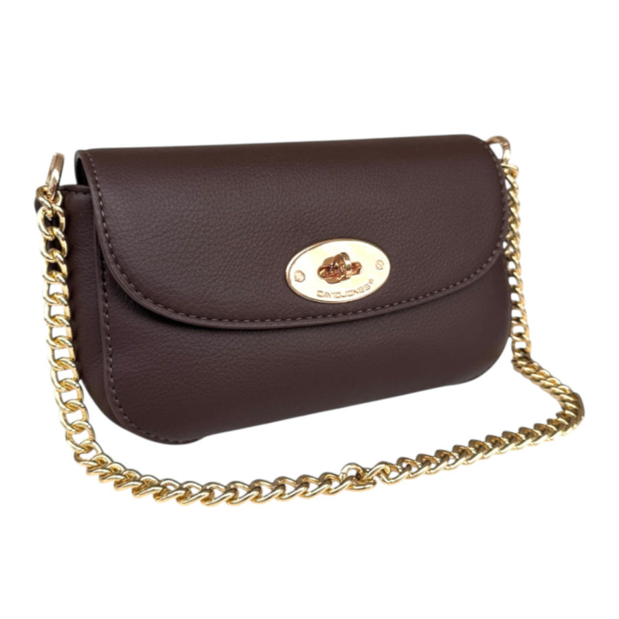 Nova Leathers - Occasion Half Flap Shoulder Bag - Cm7265 Sandalwood Brown