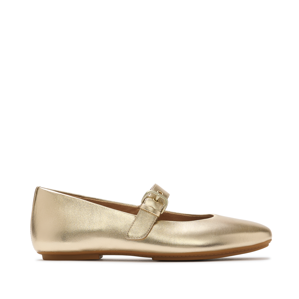 FitFlop - Delicato Leather Mary Ballerina - Platino - Shoes