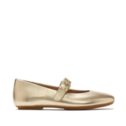 FitFlop - Delicato Leather Mary Ballerina - Platino - Shoes