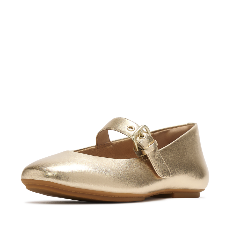 FitFlop - Delicato Leather Mary Ballerina - Platino - Shoes