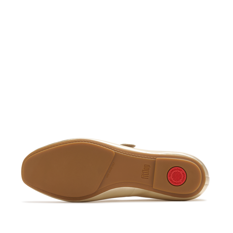 FitFlop - Delicato Leather Mary Ballerina - Platino - Shoes