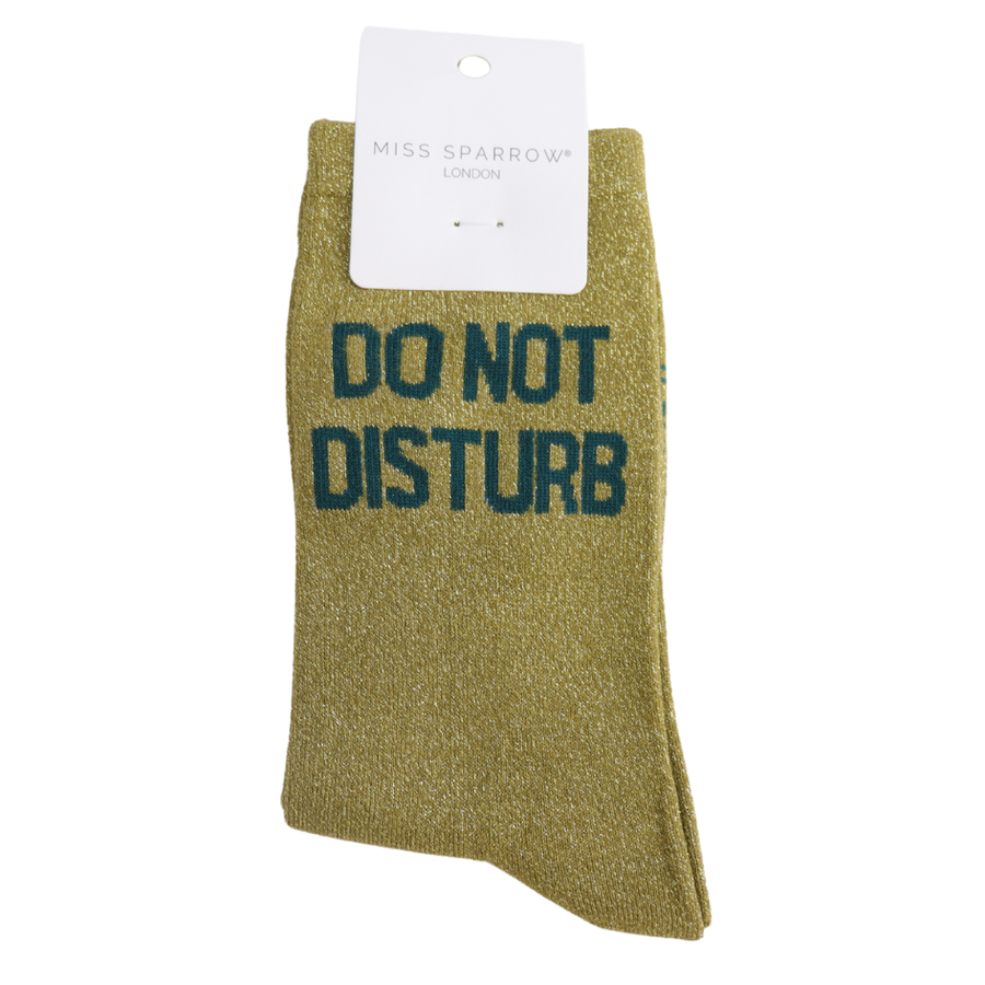 Miss Sparrow - DS009 - Glitter Statement Socks Do Not Disturb - Multi
