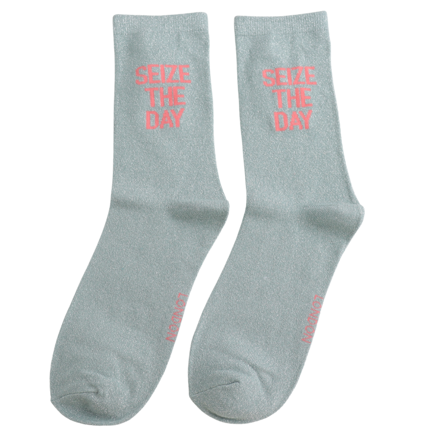 Miss Sparrow - DS015 - Glitter Statement Socks Seize The Day - Multi