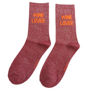 Miss Sparrow - DS019 - Glitter Statement Socks Wine Lover - Multi