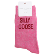 Miss Sparrow - DS021 - Glitter Statement Socks Silly Goose - Multi