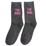 Miss Sparrow - DS025 - Glitter Statement Socks The Boss - Multi