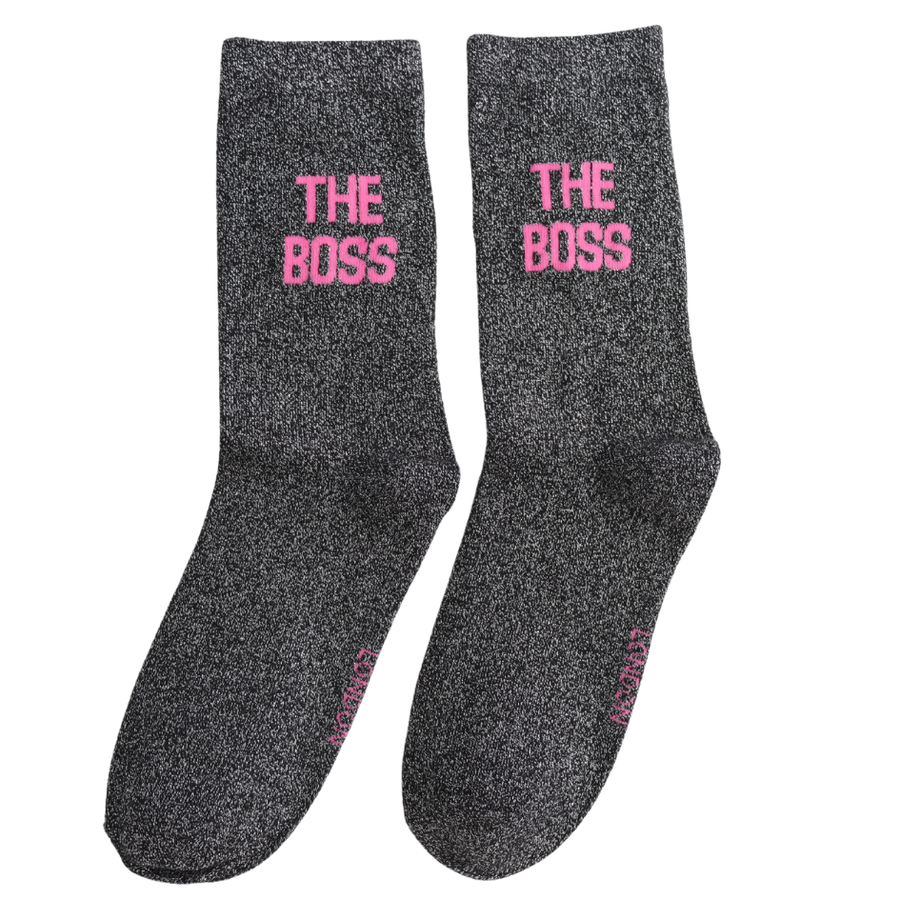 Miss Sparrow - DS025 - Glitter Statement Socks The Boss - Multi