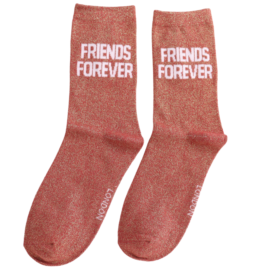 Miss Sparrow - DS036 - Glitter Statement Socks Friends Forever - Multi