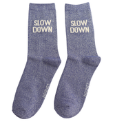 Miss Sparrow - DS050 - Glitter Statement Socks Slow Down - Multi