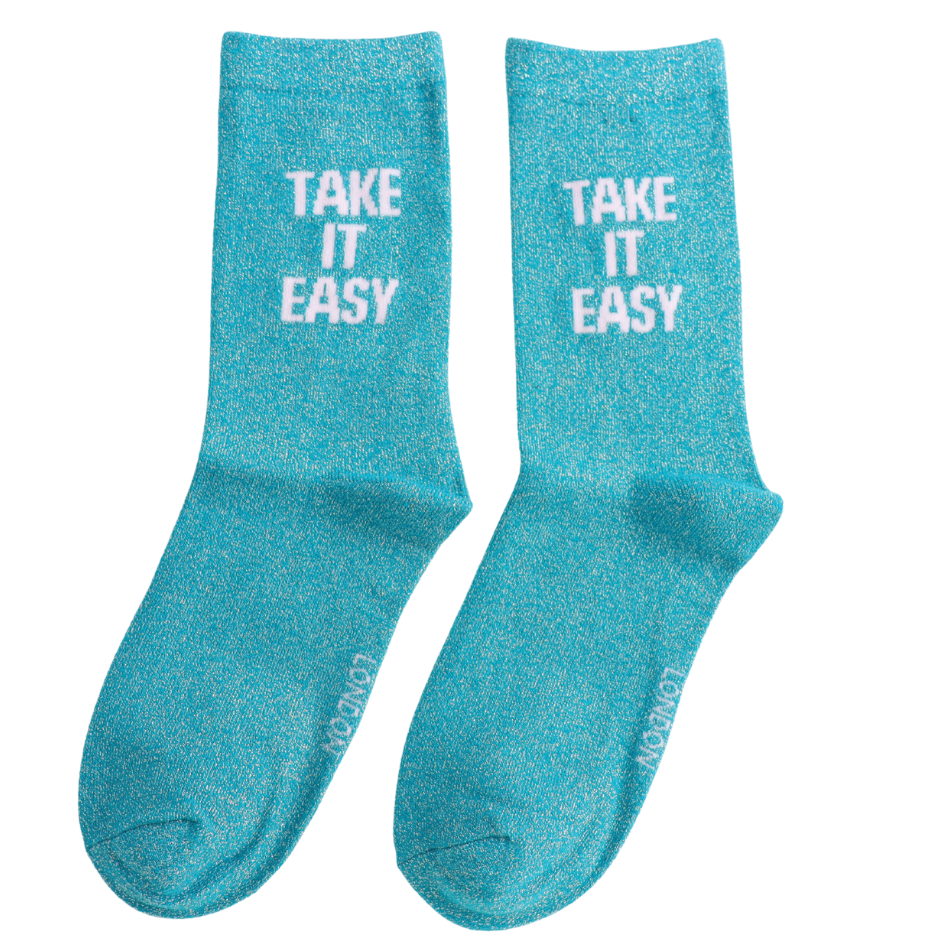 Miss Sparrow - DS051 - Glitter Statement Socks Take It Easy - Multi