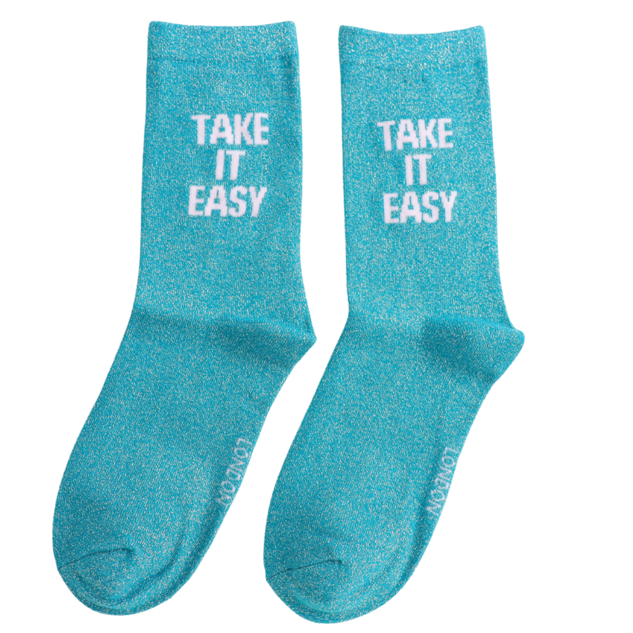 Miss Sparrow - DS051 - Glitter Statement Socks Take It Easy - Multi