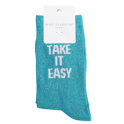 Miss Sparrow - DS051 - Glitter Statement Socks Take It Easy - Multi