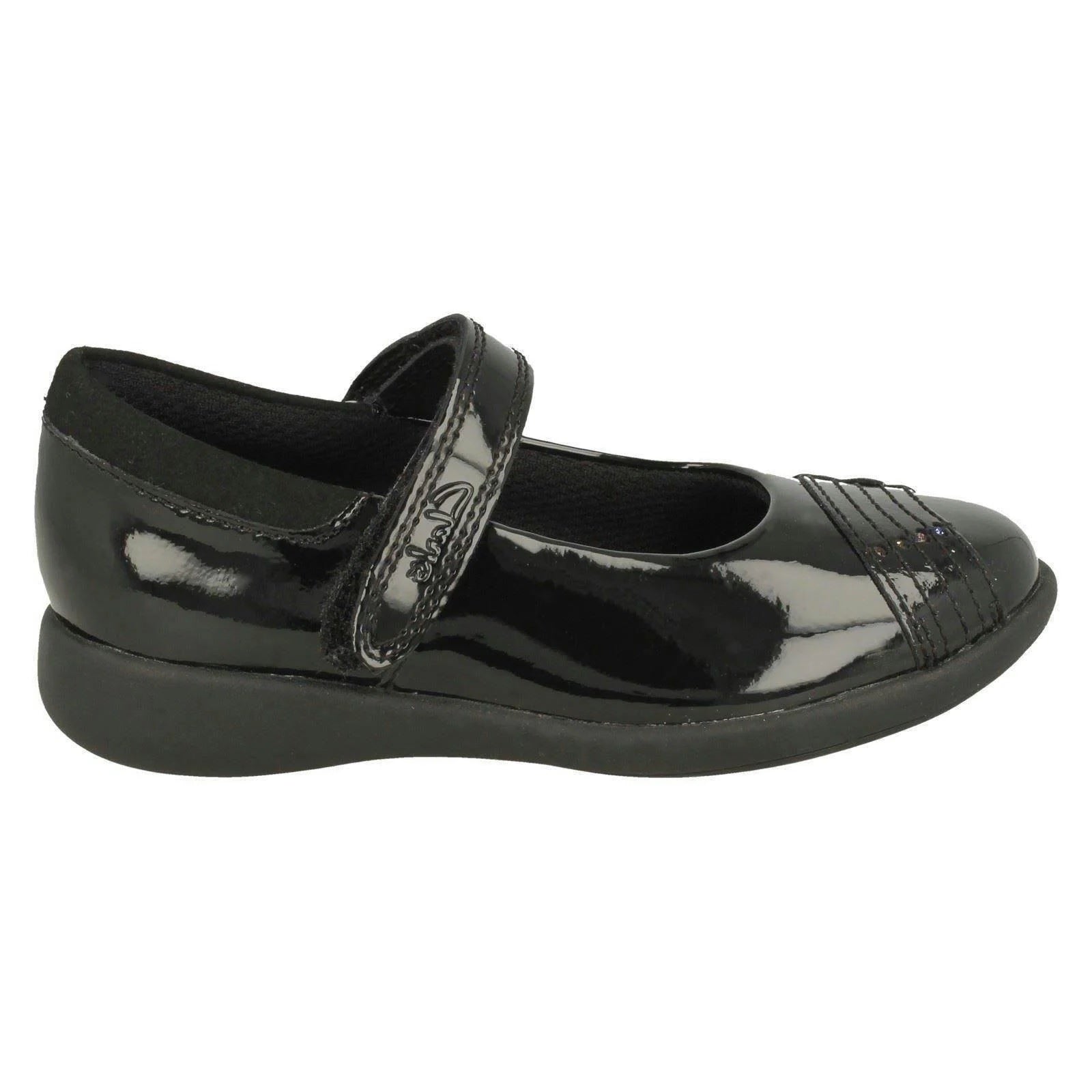Clarks - Etch Beam K - Black Patent - School Shoes