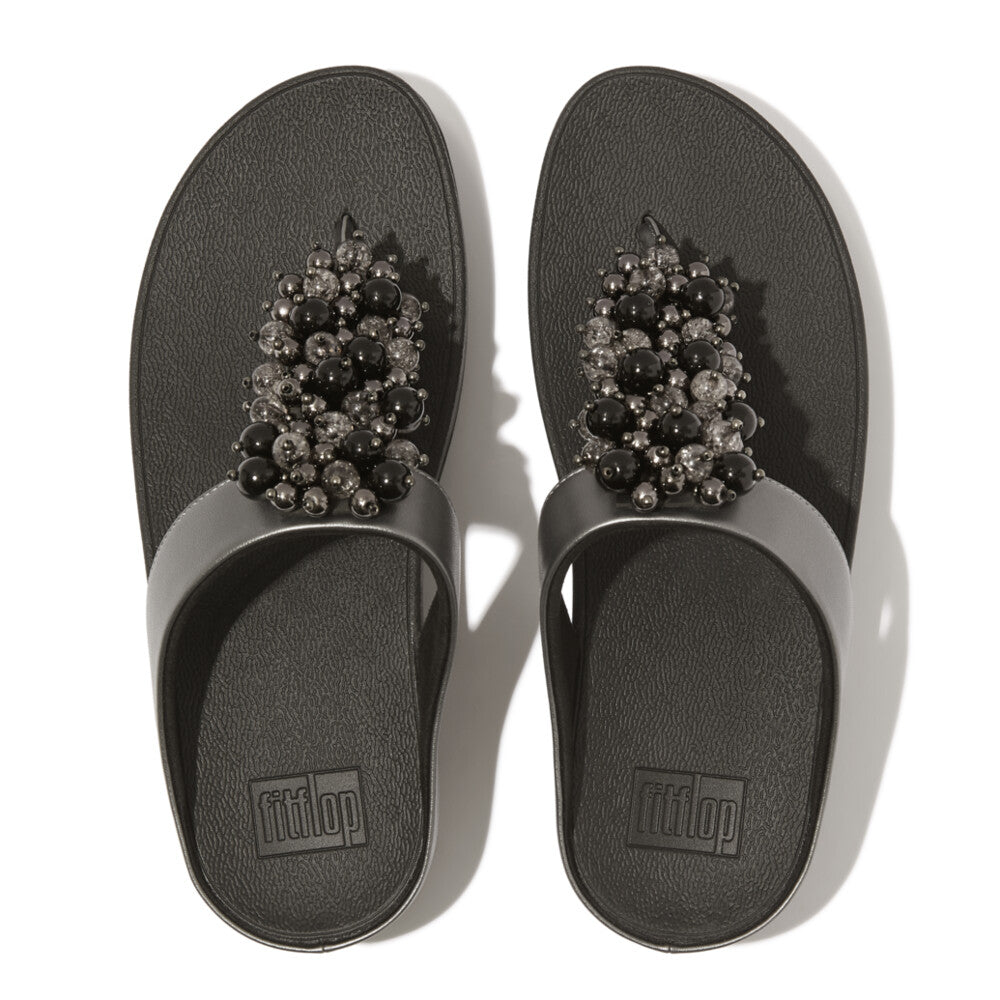 Pewter flip flops online