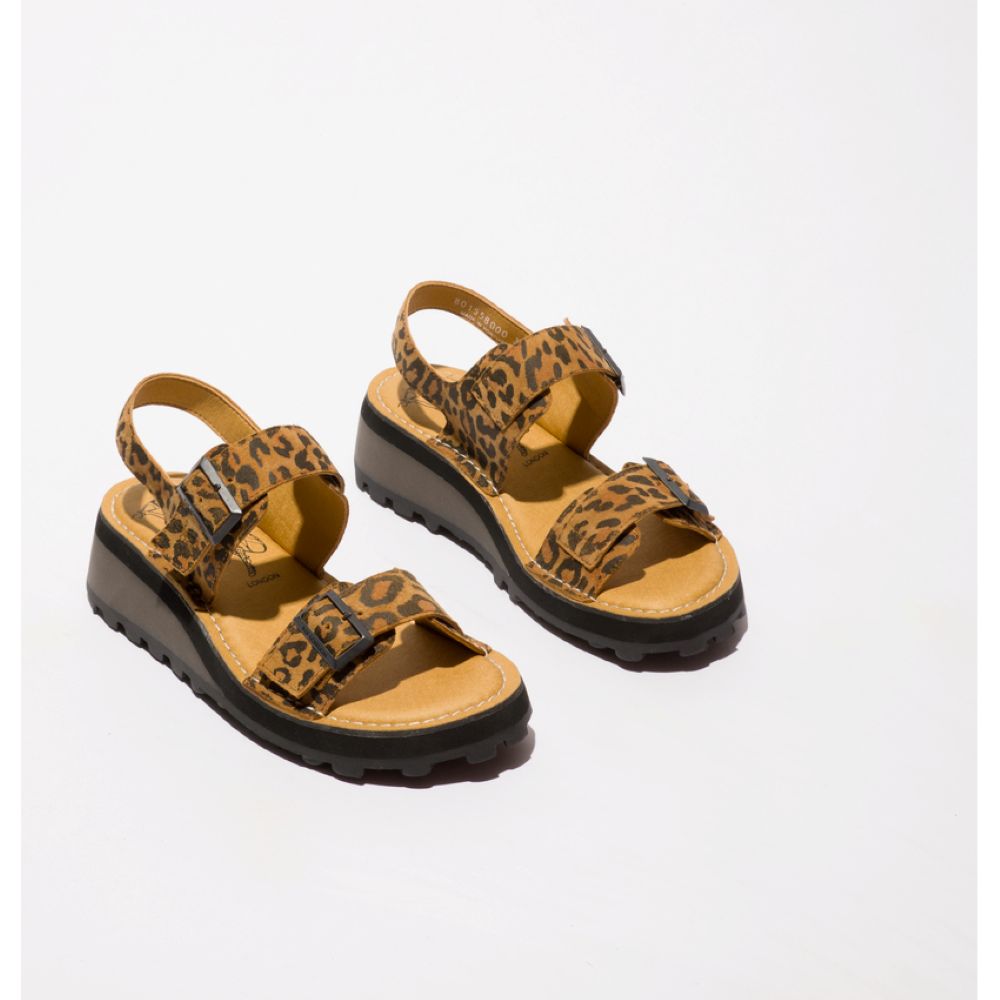 Fly London - HEIF558FLY - Cheetah - Tan - Sandals