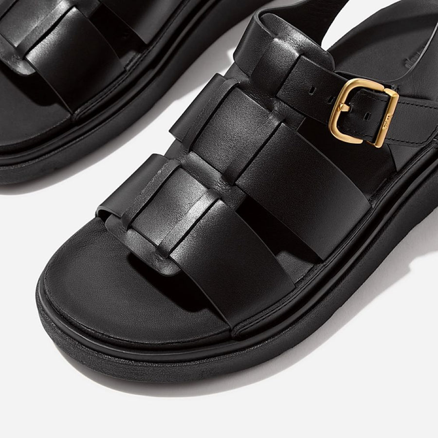 FitFlop - Gen-Ff Leather Fisherman - All Black - Sandals