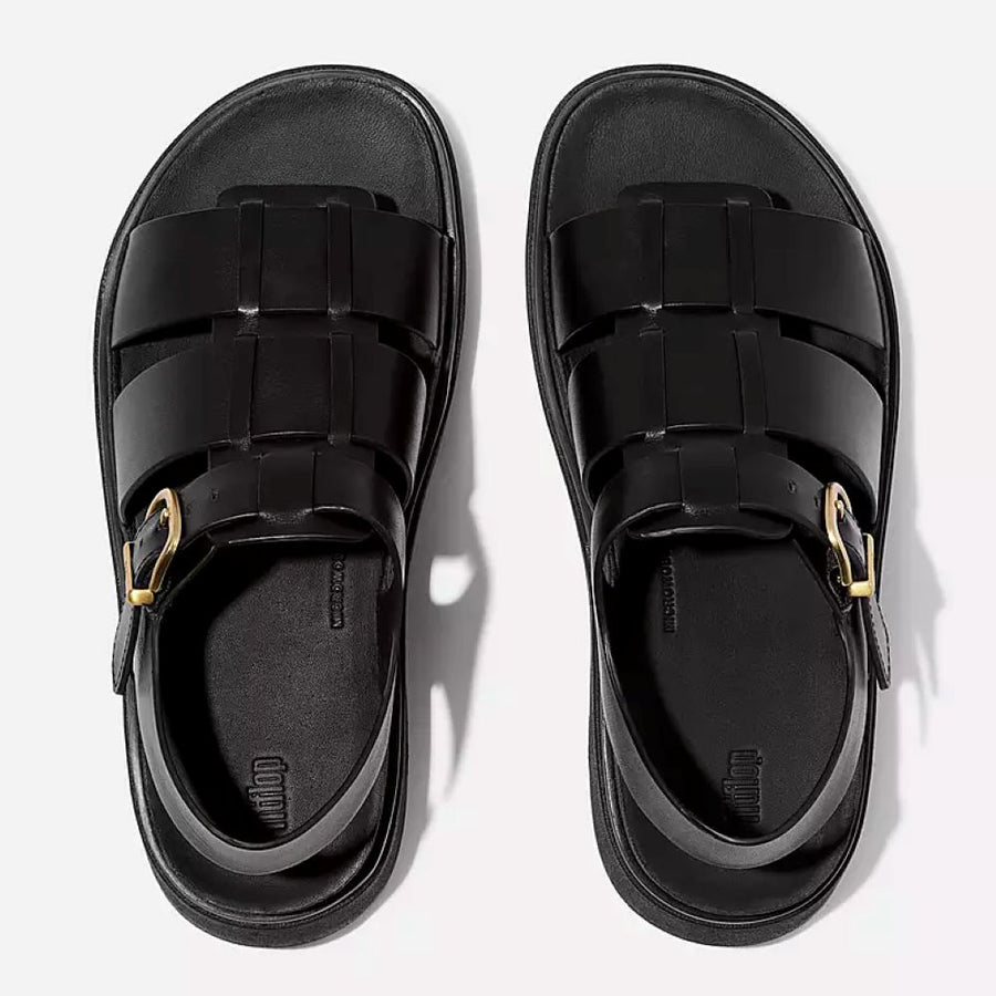 FitFlop - Gen-Ff Leather Fisherman - All Black - Sandals