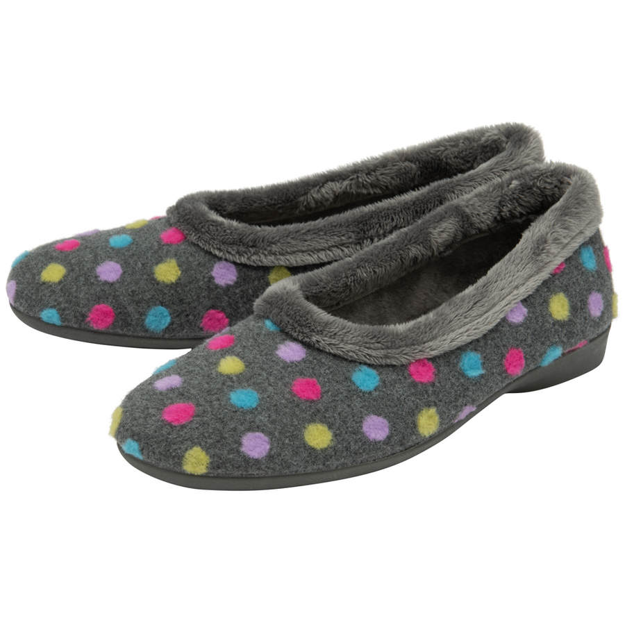 Lotus - Geri - Grey - Slippers