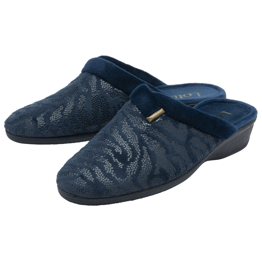 Lotus - Gracia - Navy  - Slippers