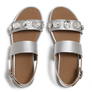 FitFlop - Gracie Ultra-Jewel Leather Back-Strap - Silver - Sandals