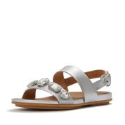 FitFlop - Gracie Ultra-Jewel Leather Back-Strap - Silver - Sandals