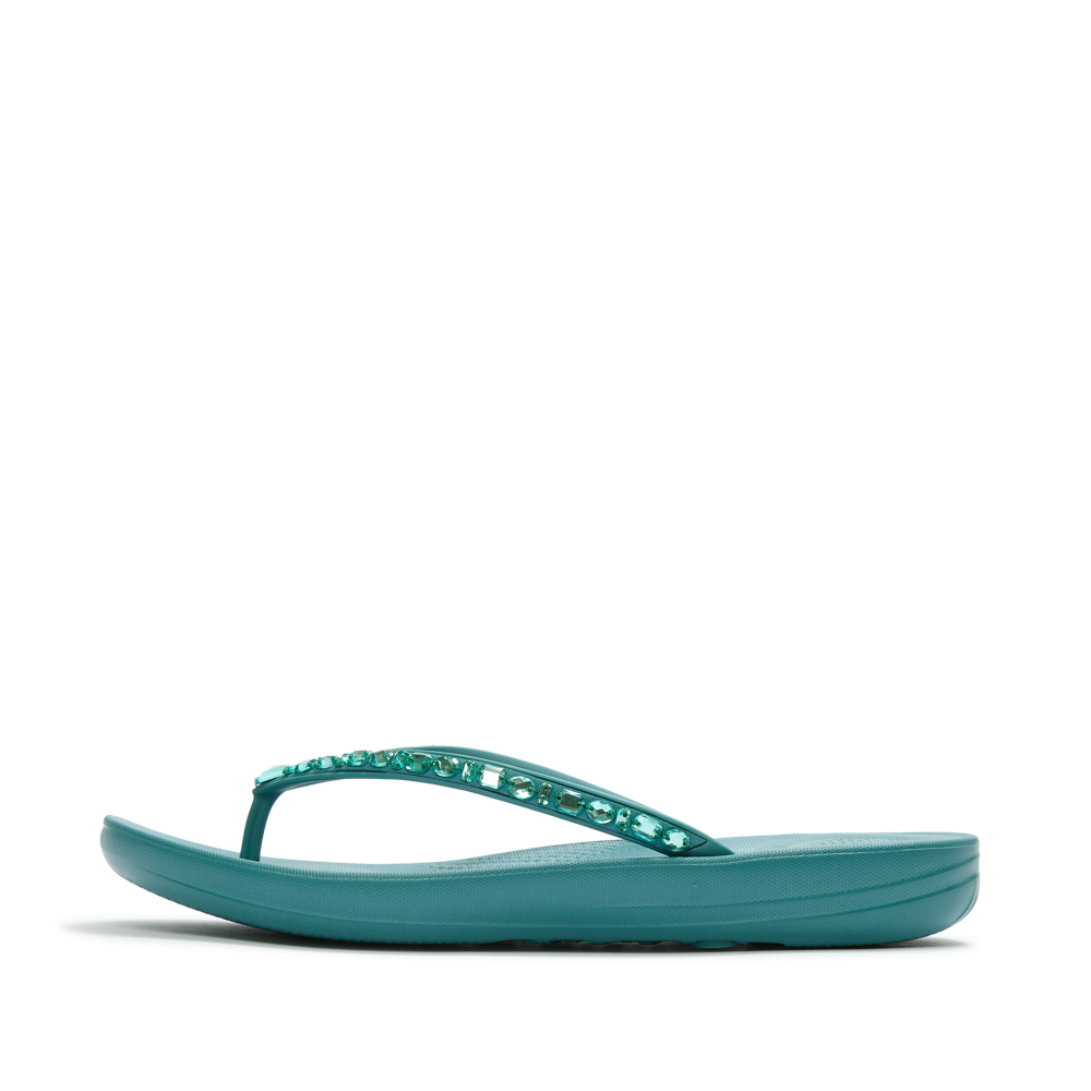 FitFlop - Iqushion Multi-Crystal Ergonomic - Teal - Sandals