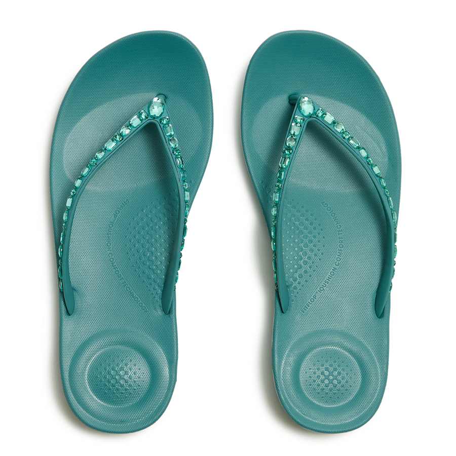 FitFlop - Iqushion Multi-Crystal Ergonomic - Teal - Sandals