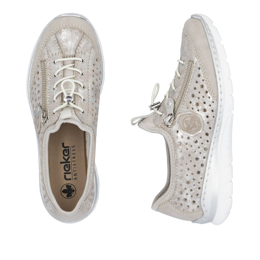Rieker - L32P6-90 - Ice/Rose-Metallic/Perlcloud - Shoes