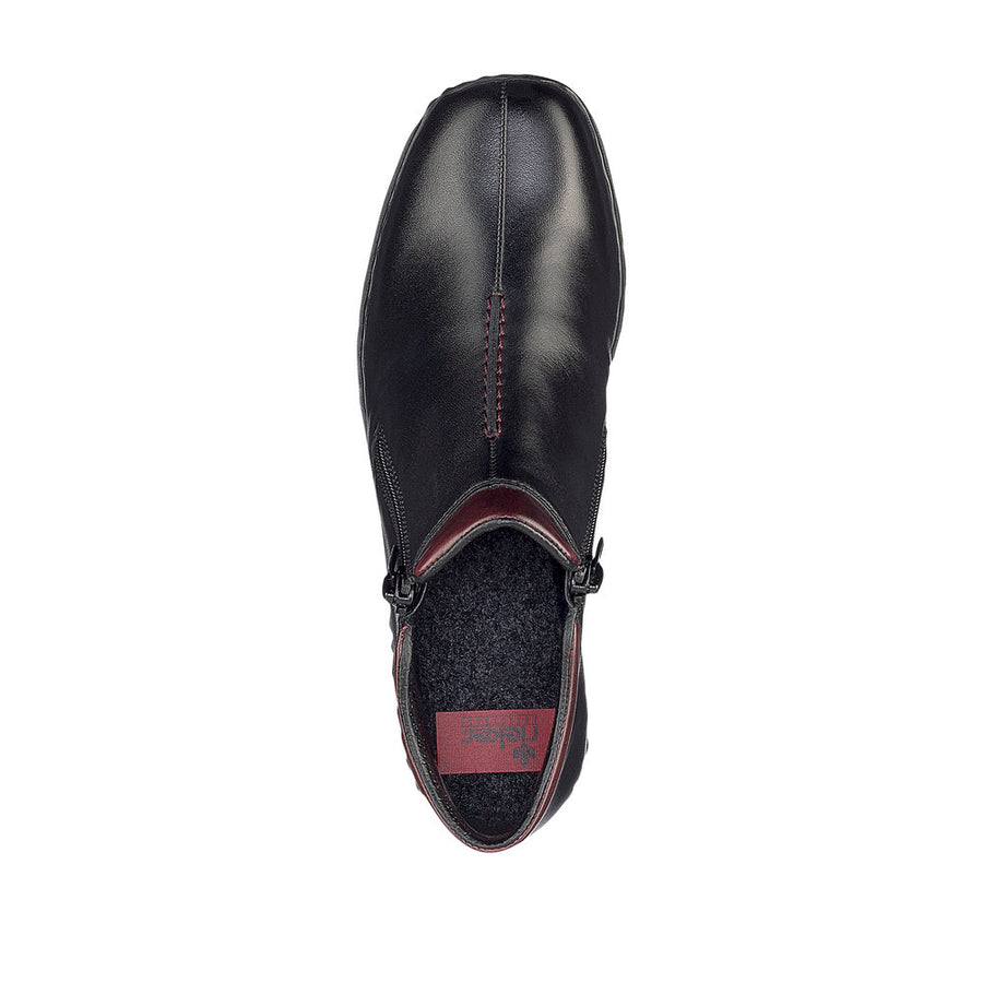 Rieker - L3882-00 - Black/Burgundy - Boots
