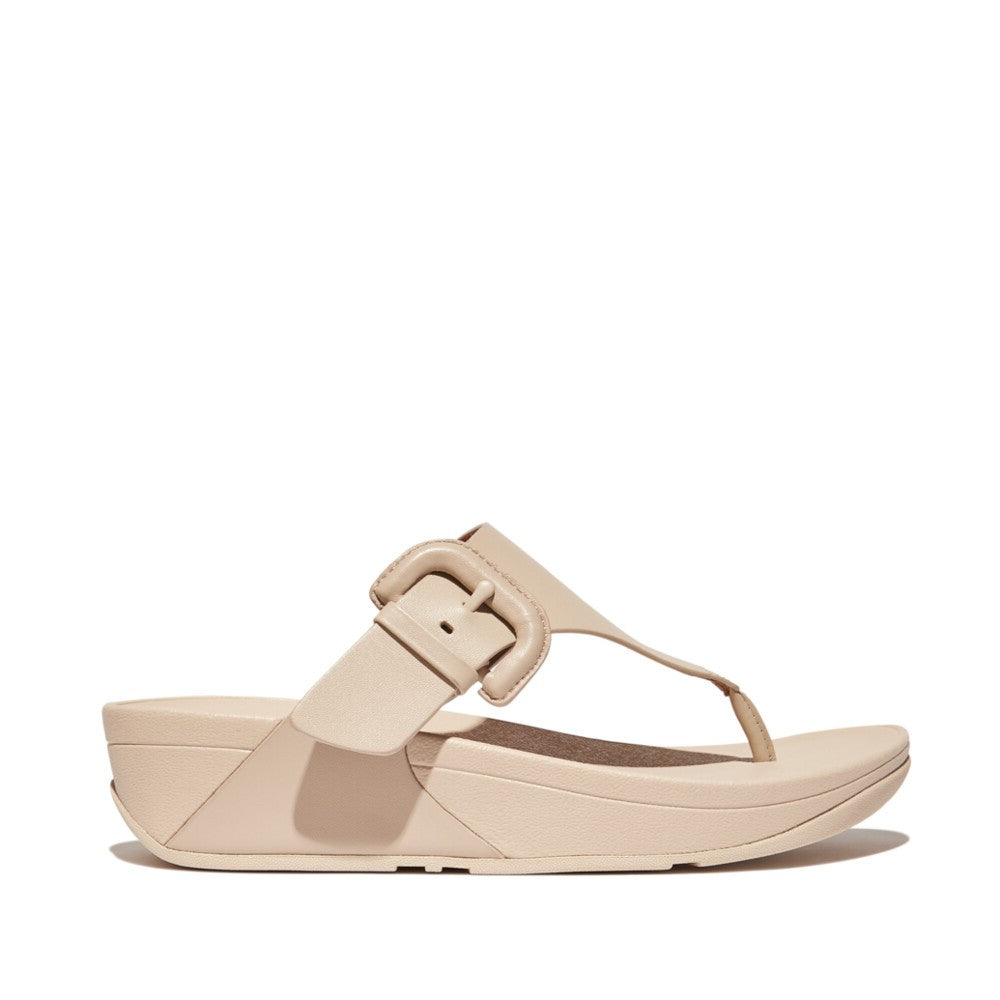 FitFlop - Lulu Raw Edge - Latte - Sandals – Gibbs Shoes